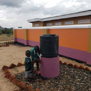 Children washing hands